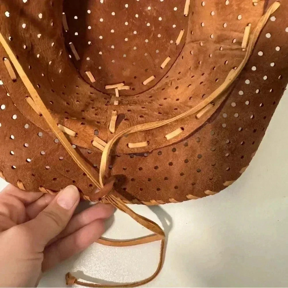 Leather Havana club cowboy hat western,  festivals - Picture 4 of 4